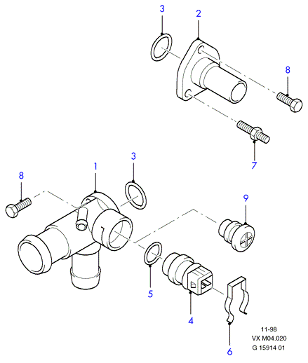 FORD 1 331 294 - Датчик, температура охлаждающей жидкости unicars.by