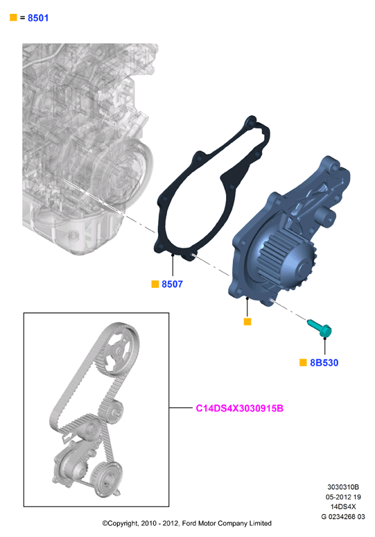 MAZDA 1366614 - Водяной насос unicars.by