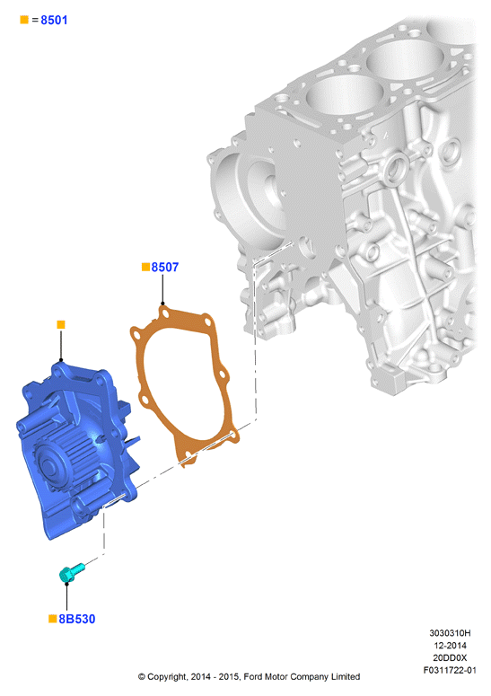 FORD 1559259 - Водяной насос unicars.by