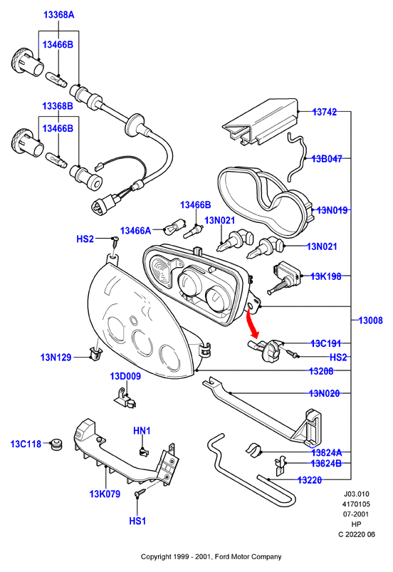 FORD 1 036 914 - Лампа накаливания, противотуманная фара unicars.by