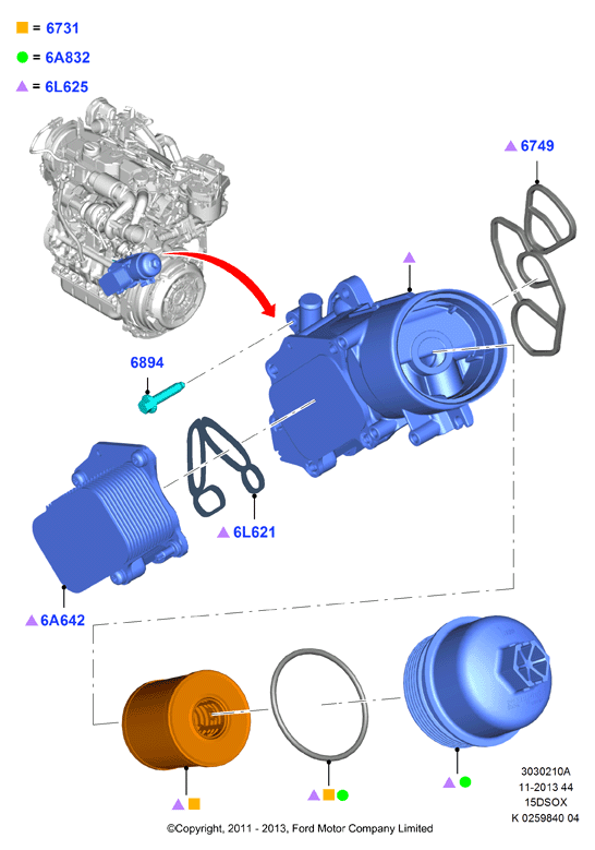 MAZDA 1516998 - Масляный радиатор, двигательное масло unicars.by