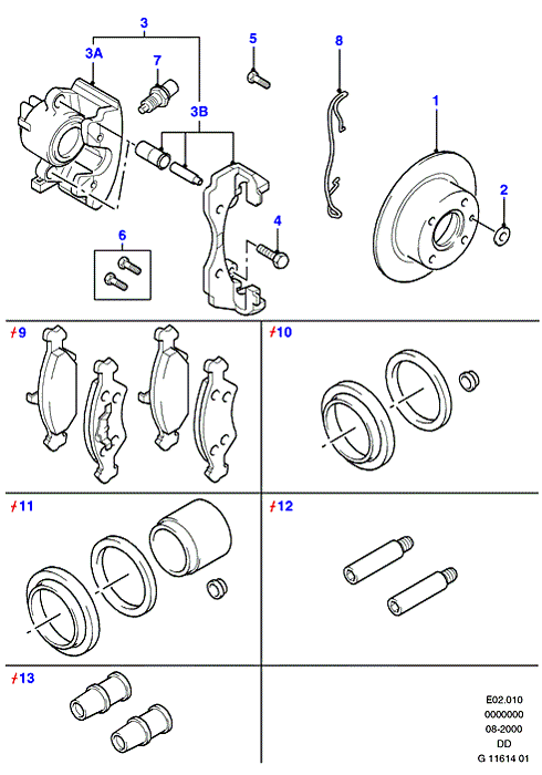 MAZDA 5018899 - Тормозные колодки, дисковые, комплект unicars.by