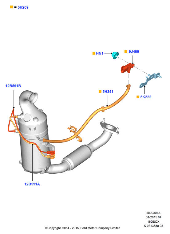 FORD 1 837 949 - Датчик, давление выхлопных газов unicars.by