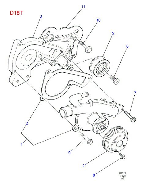 FORD 1 517 754 - Водяной насос unicars.by