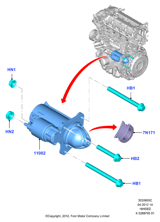 FORD USA 1732742 - Стартер unicars.by