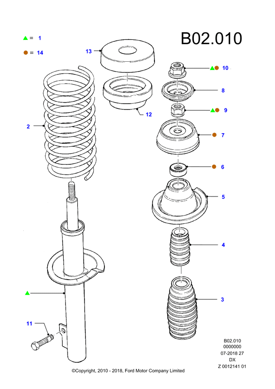 FORD 1105115 - Пружина ходовой части unicars.by