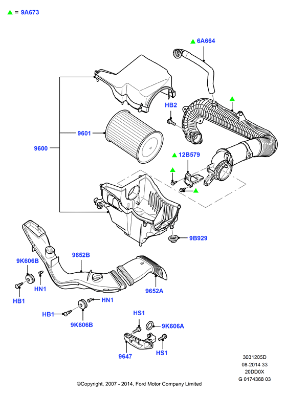 FORD 1 848 220 - Воздушный фильтр, двигатель unicars.by