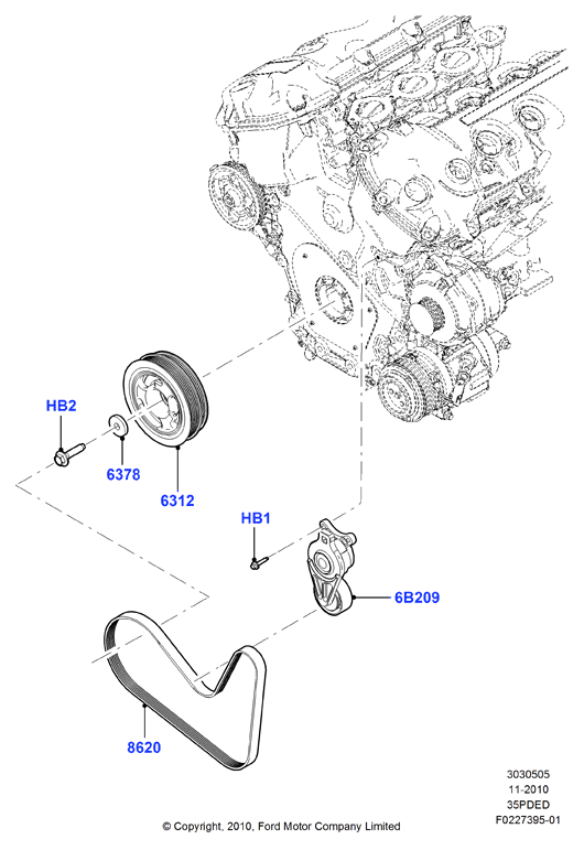 Lincoln BT4Z 8620-A - Поликлиновой ремень unicars.by