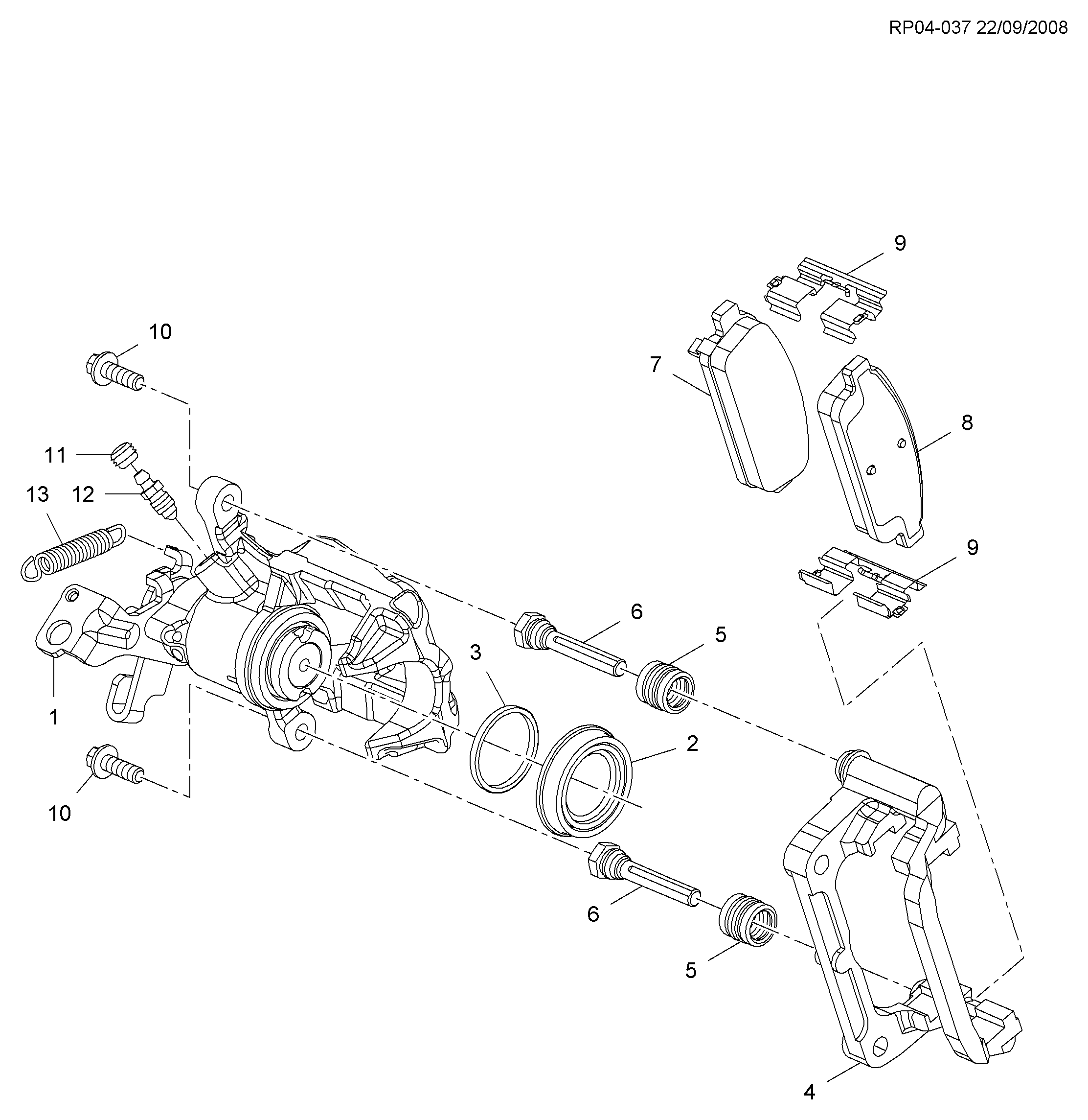 DAEWOO 13 319 294 - Тормозные колодки, дисковые, комплект unicars.by