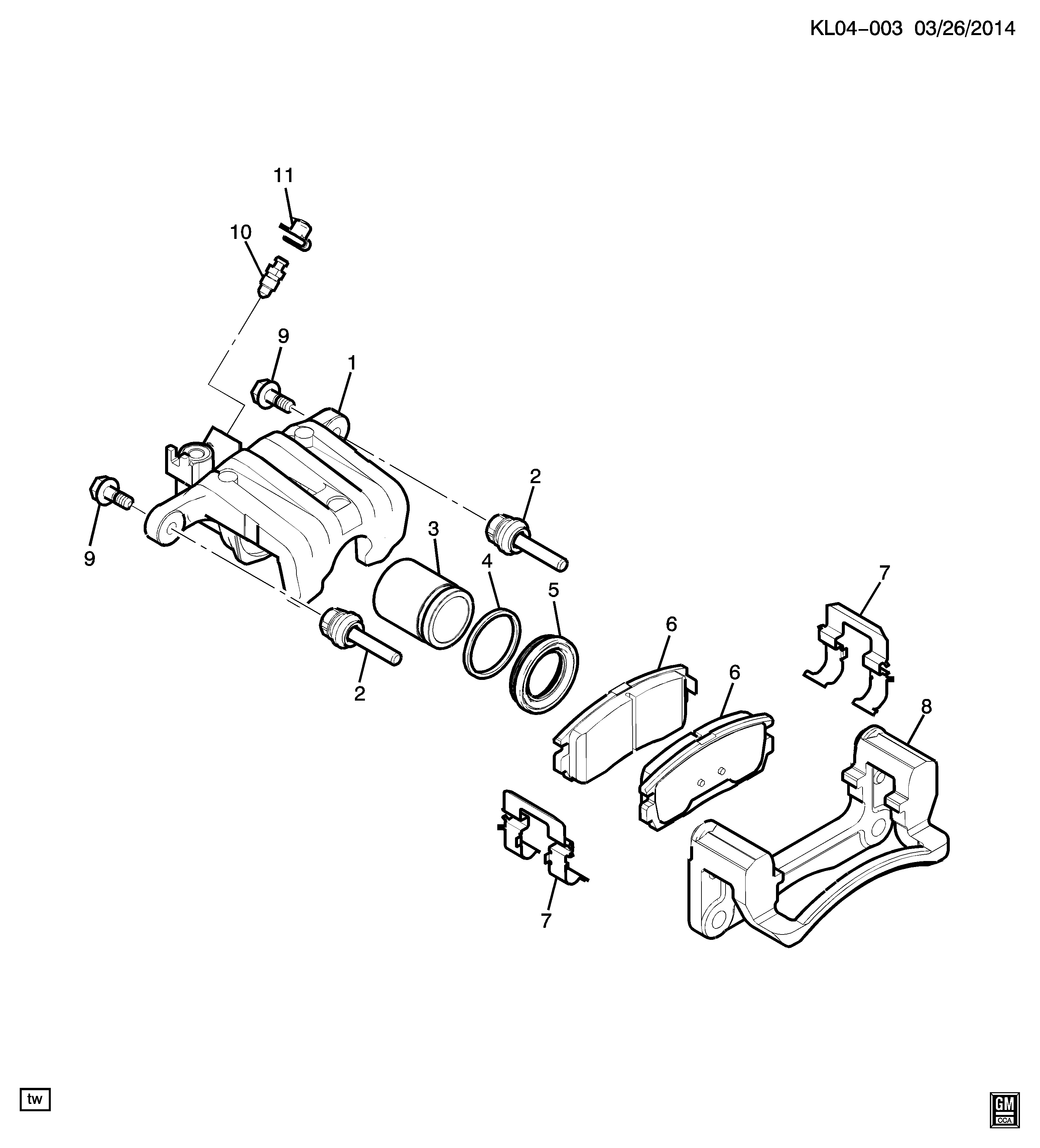 Chevrolet 95459513 - Тормозные колодки, дисковые, комплект unicars.by