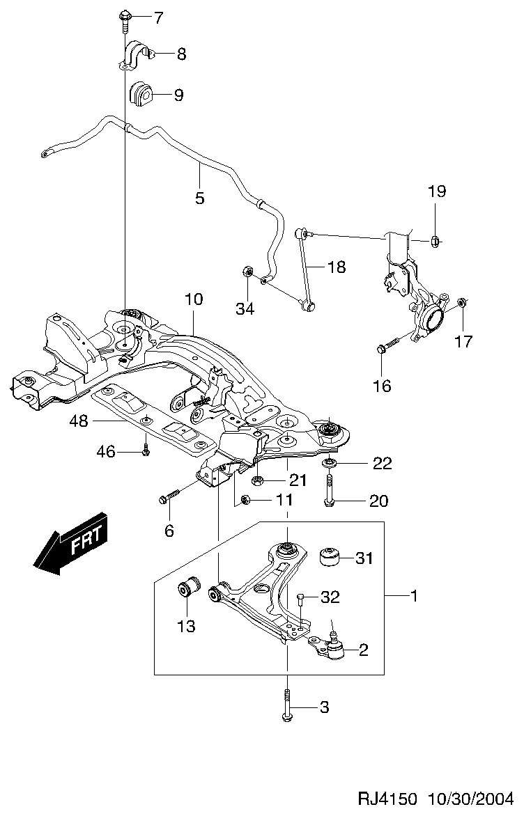 Chevrolet 96378346 - Сайлентблок, рычаг подвески колеса unicars.by