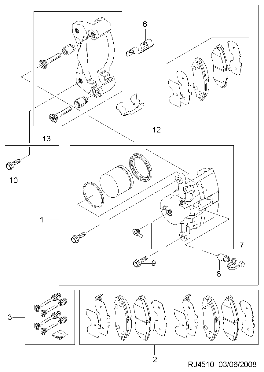 Buessing 96405129 - Тормозные колодки, дисковые, комплект unicars.by