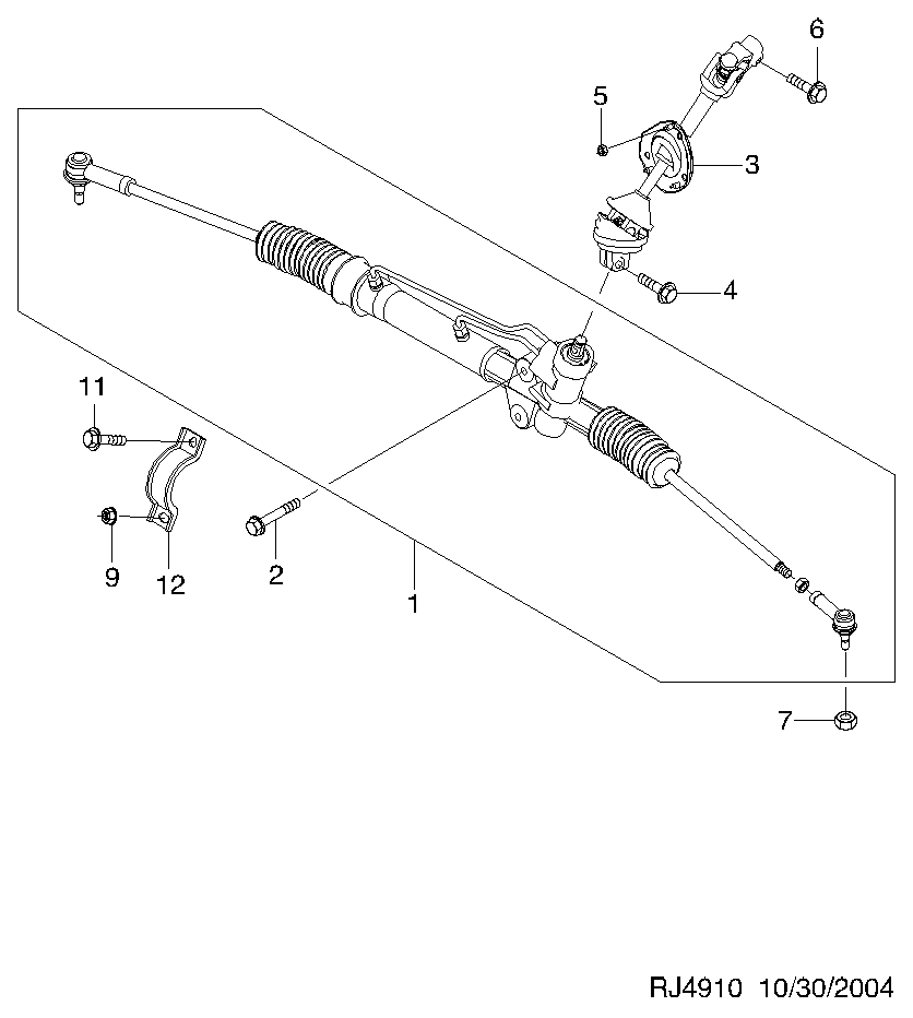 DAEWOO 96952196 - Рулевой механизм, рейка unicars.by