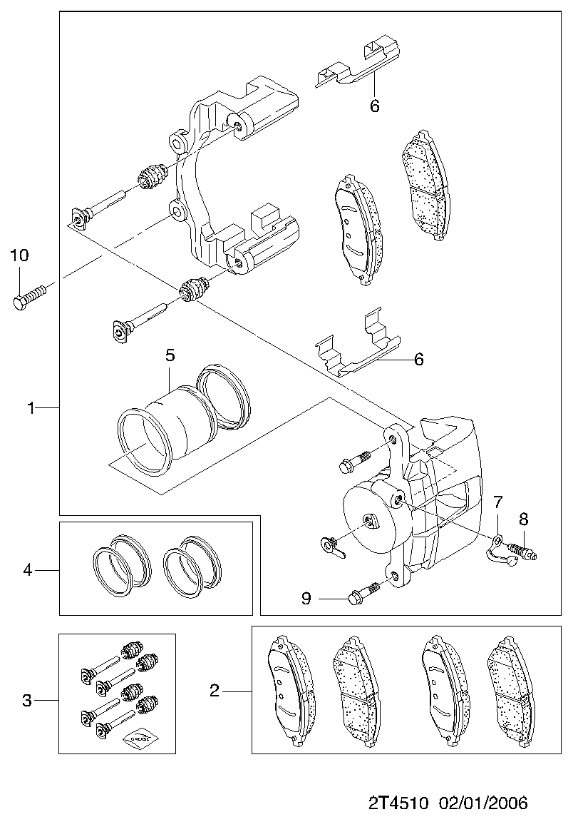 DAEWOO 94566892 - Тормозные колодки, дисковые, комплект unicars.by