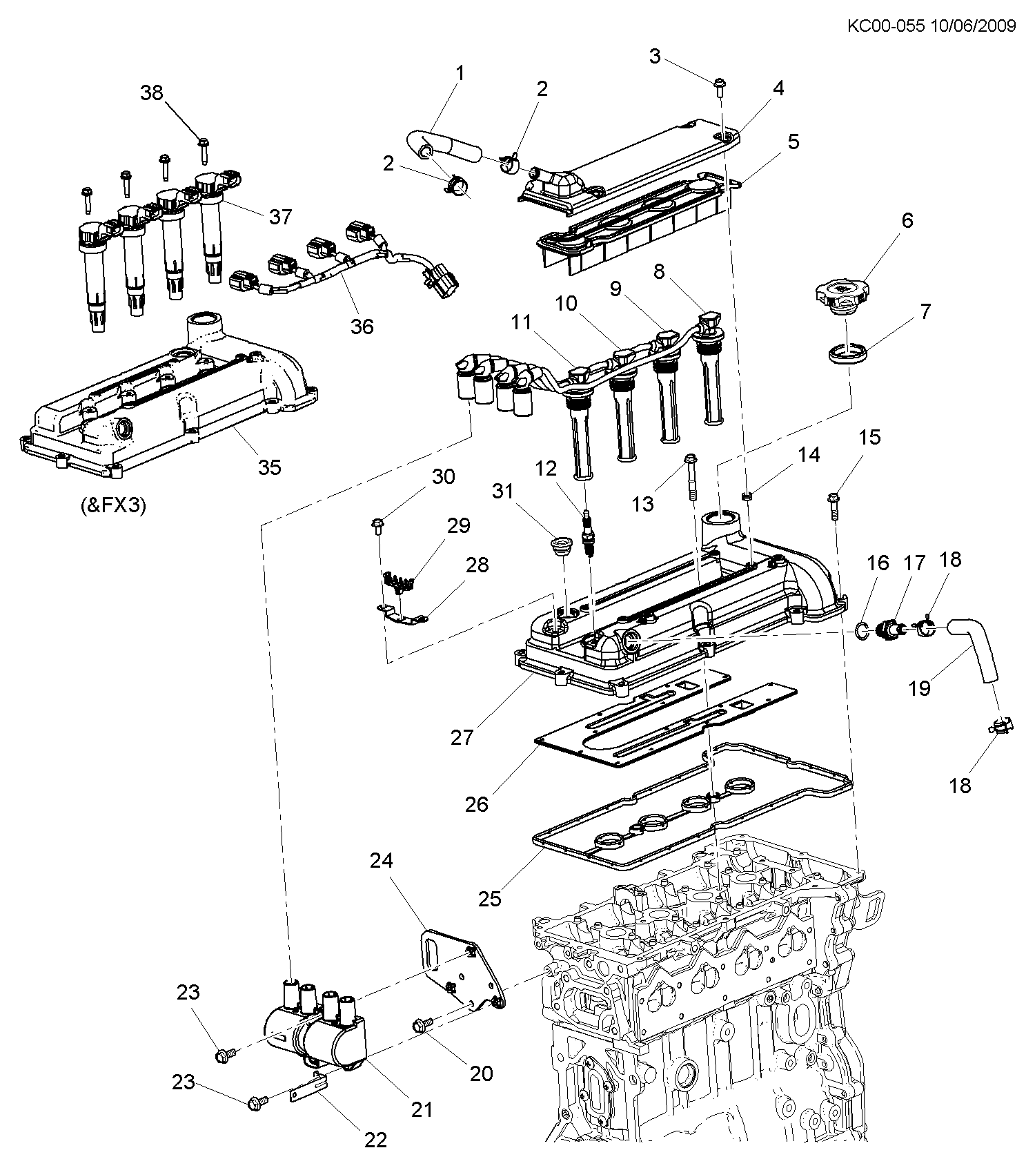 Vauxhall 25182496 - Катушка зажигания unicars.by