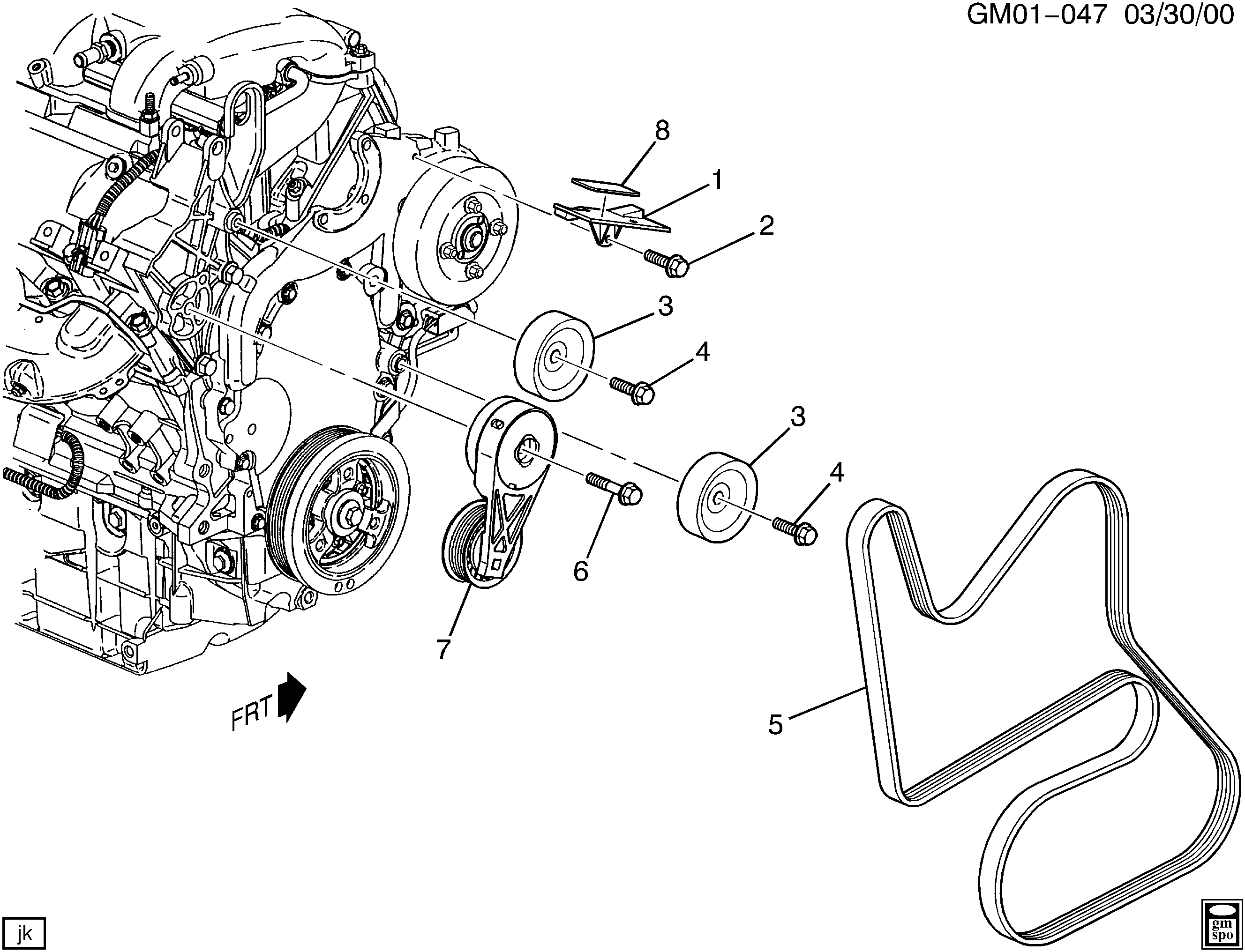 Oldsmobile 12576454 - Поликлиновой ремень unicars.by