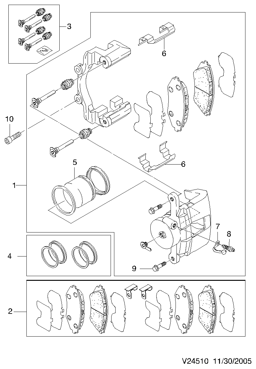 Chevrolet 96475027 - Тормозные колодки, дисковые, комплект unicars.by