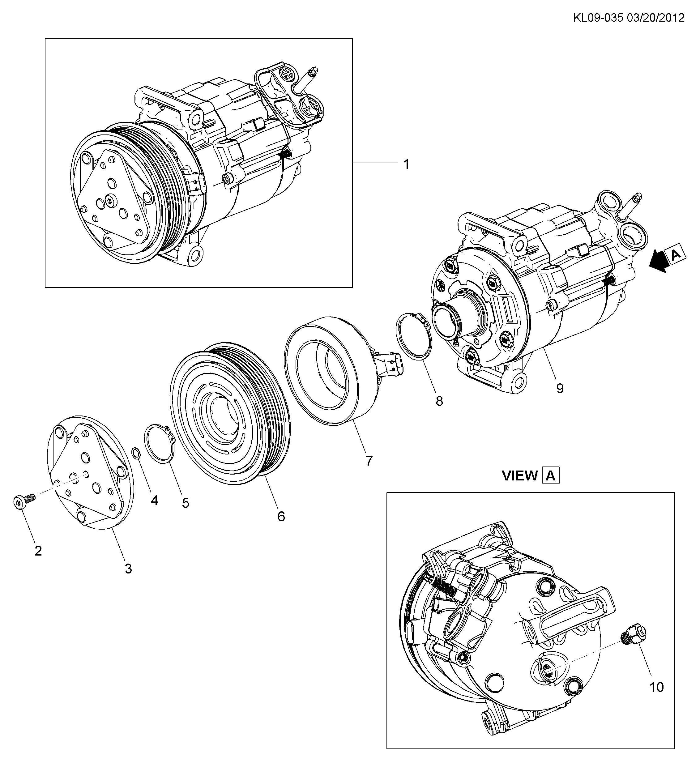 Vauxhall 93746334 - Компрессор кондиционера unicars.by