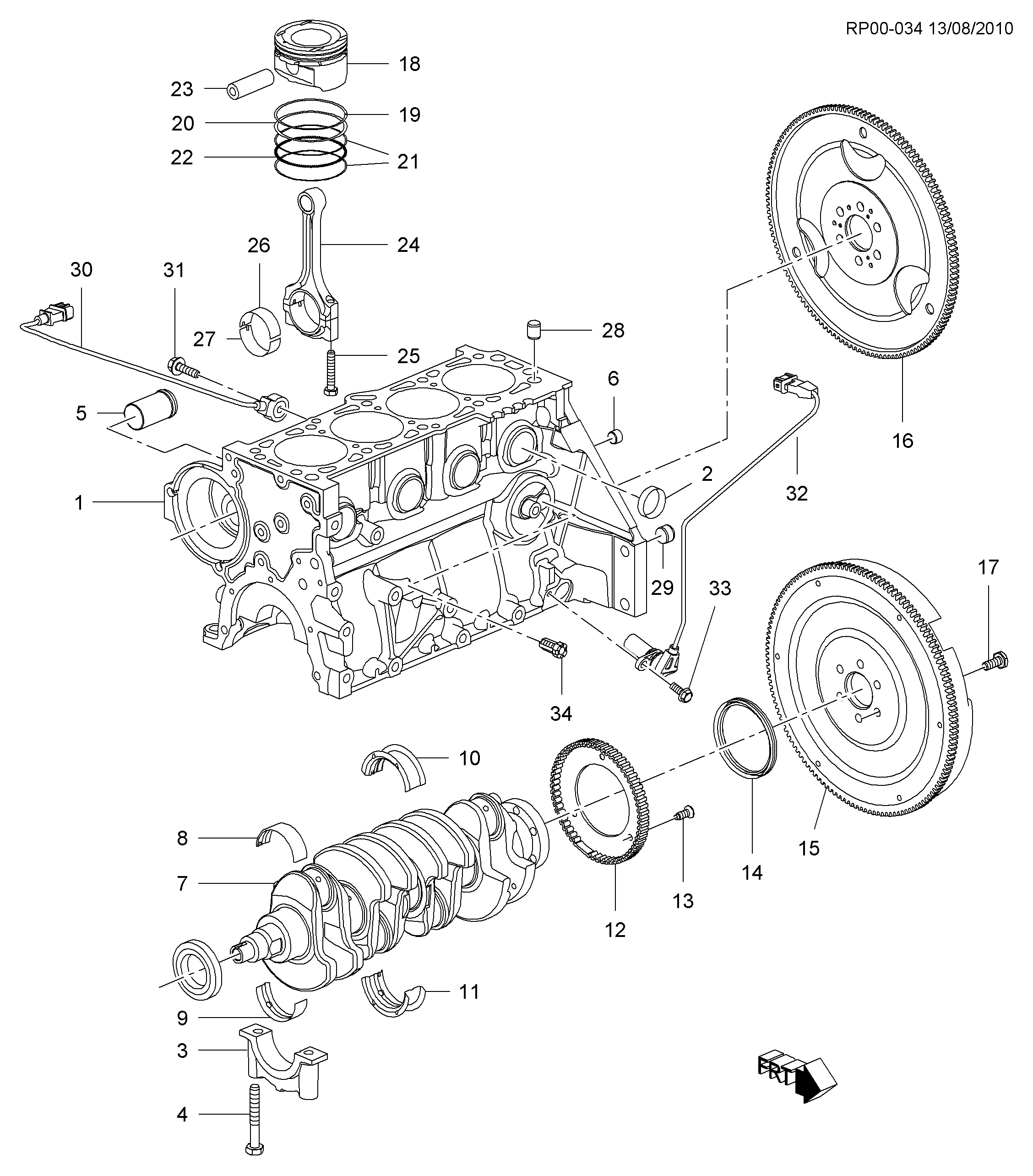 DAEWOO 96350355 - Поршневой палец, кривошипношатун unicars.by