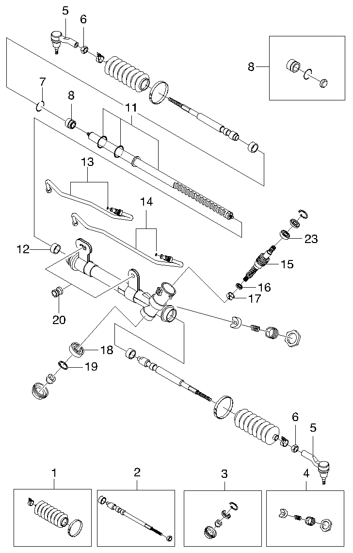 DAEWOO 5 20 738 - Комплект пыльника, рулевое управление unicars.by