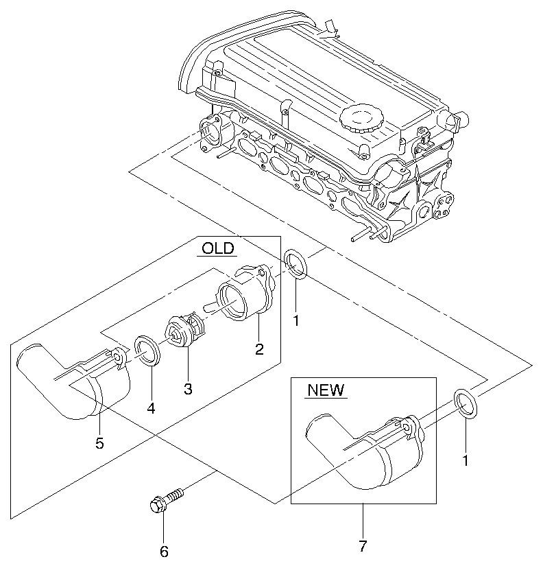 General Motors 96143939 - Термостат охлаждающей жидкости / корпус unicars.by