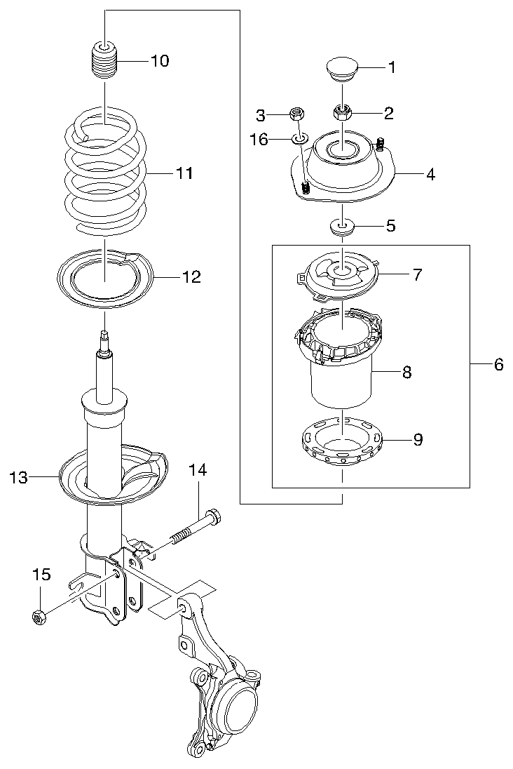 Chevrolet 09266-14001 - Опора стойки амортизатора, подушка unicars.by