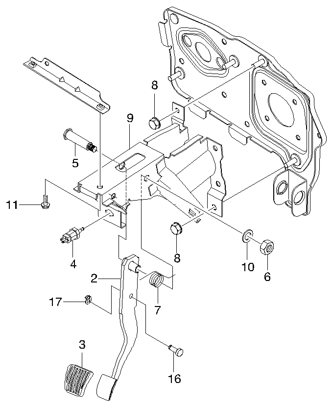 Vauxhall 96212027 - Выключатель фонаря сигнала торможения unicars.by