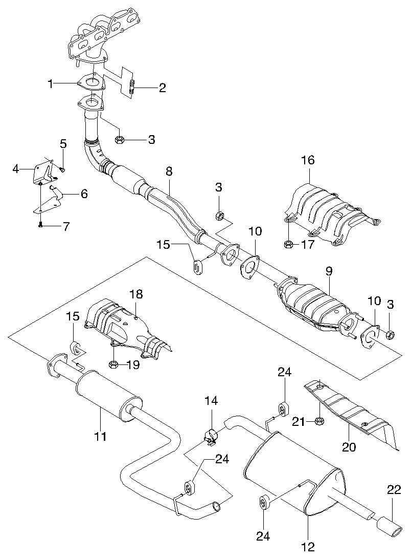 DAEWOO 0831138102 - Гайка, выпускной коллектор unicars.by