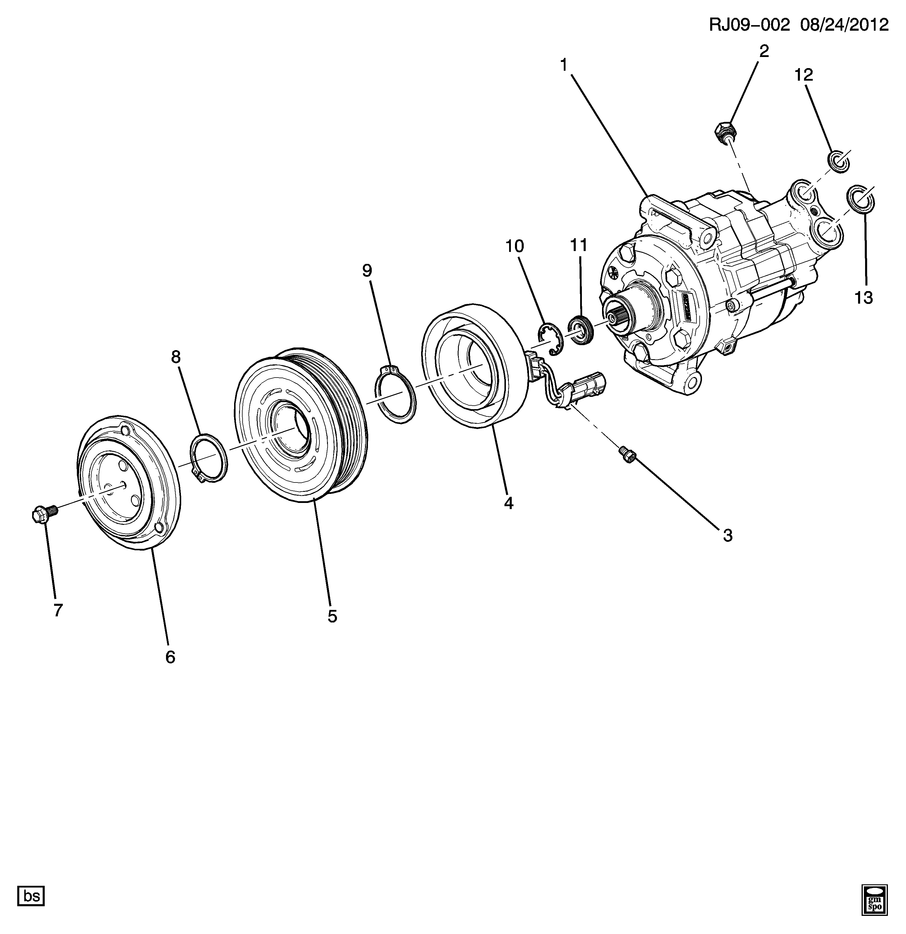 General Motors 95935304 - Компрессор кондиционера unicars.by