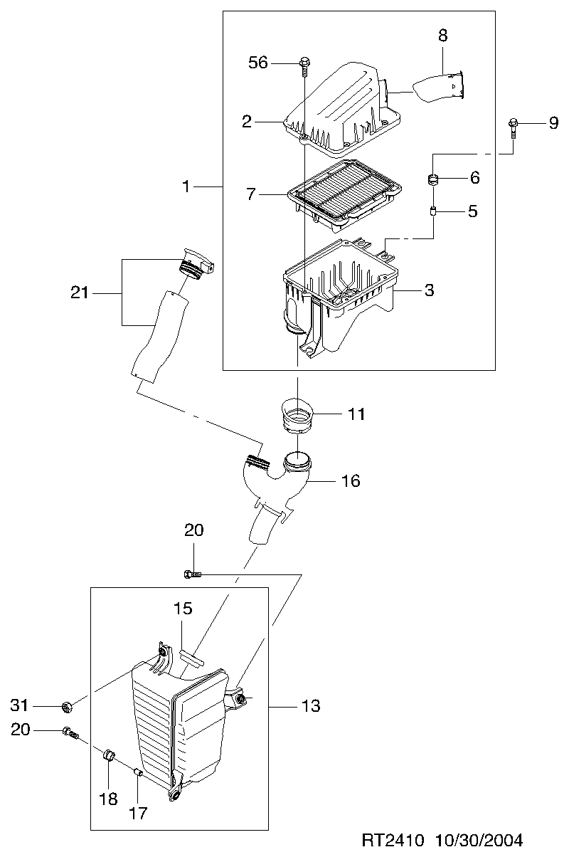 Hyundai 96536696 - Воздушный фильтр, двигатель unicars.by