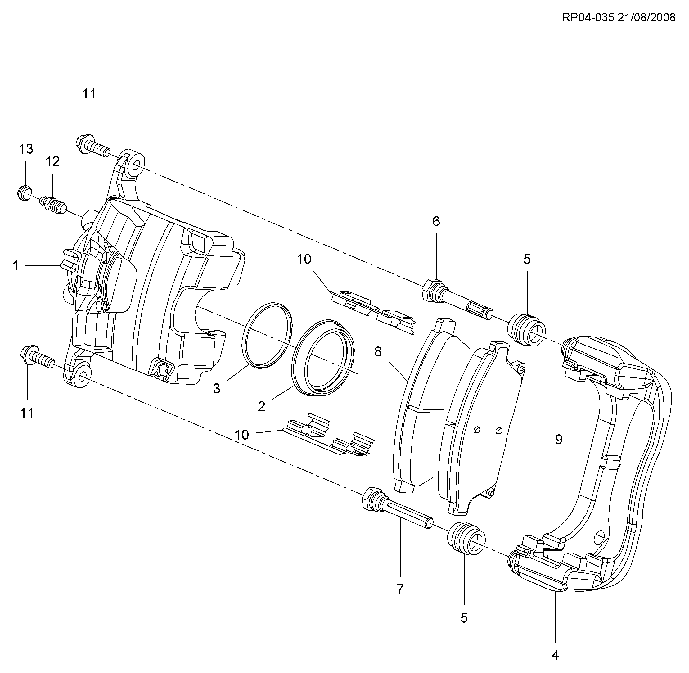 Chrysler 13412810 - Тормозные колодки, дисковые, комплект unicars.by