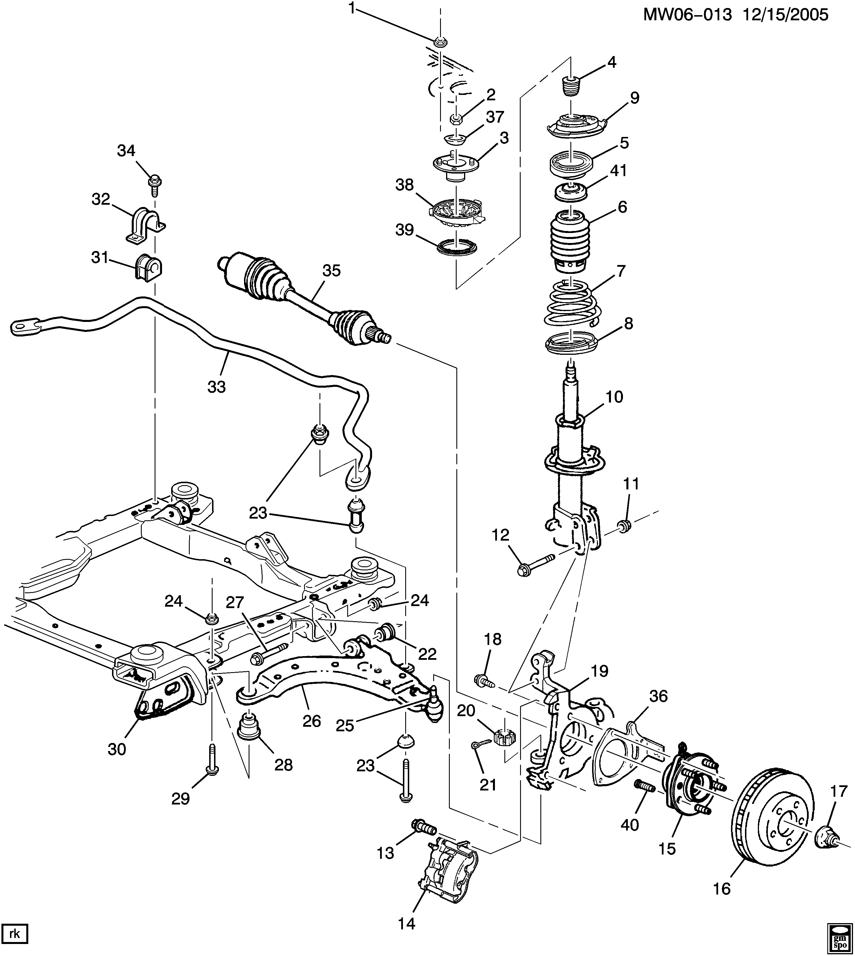 Chevrolet 88965333 - Шаровая опора, несущий / направляющий шарнир unicars.by