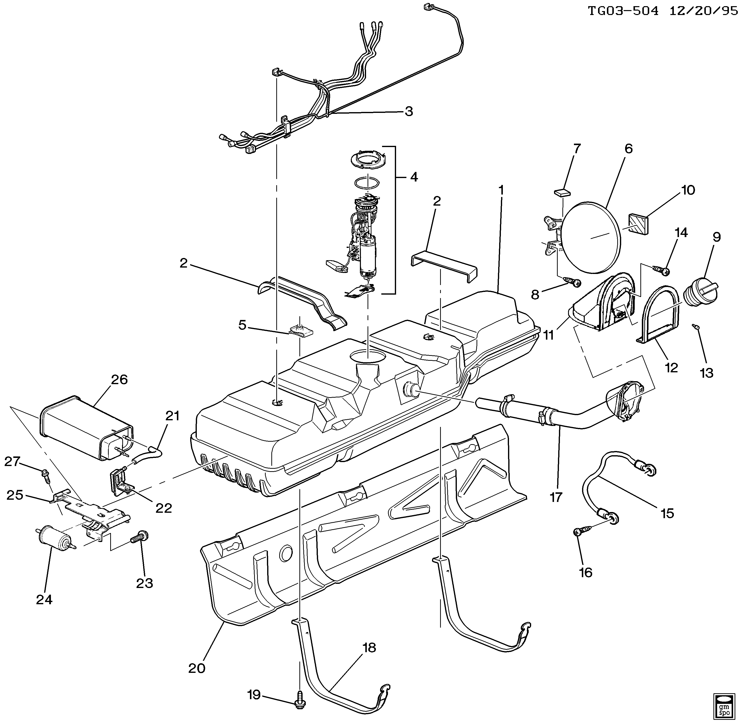 General Motors 25121468 - Топливный фильтр unicars.by