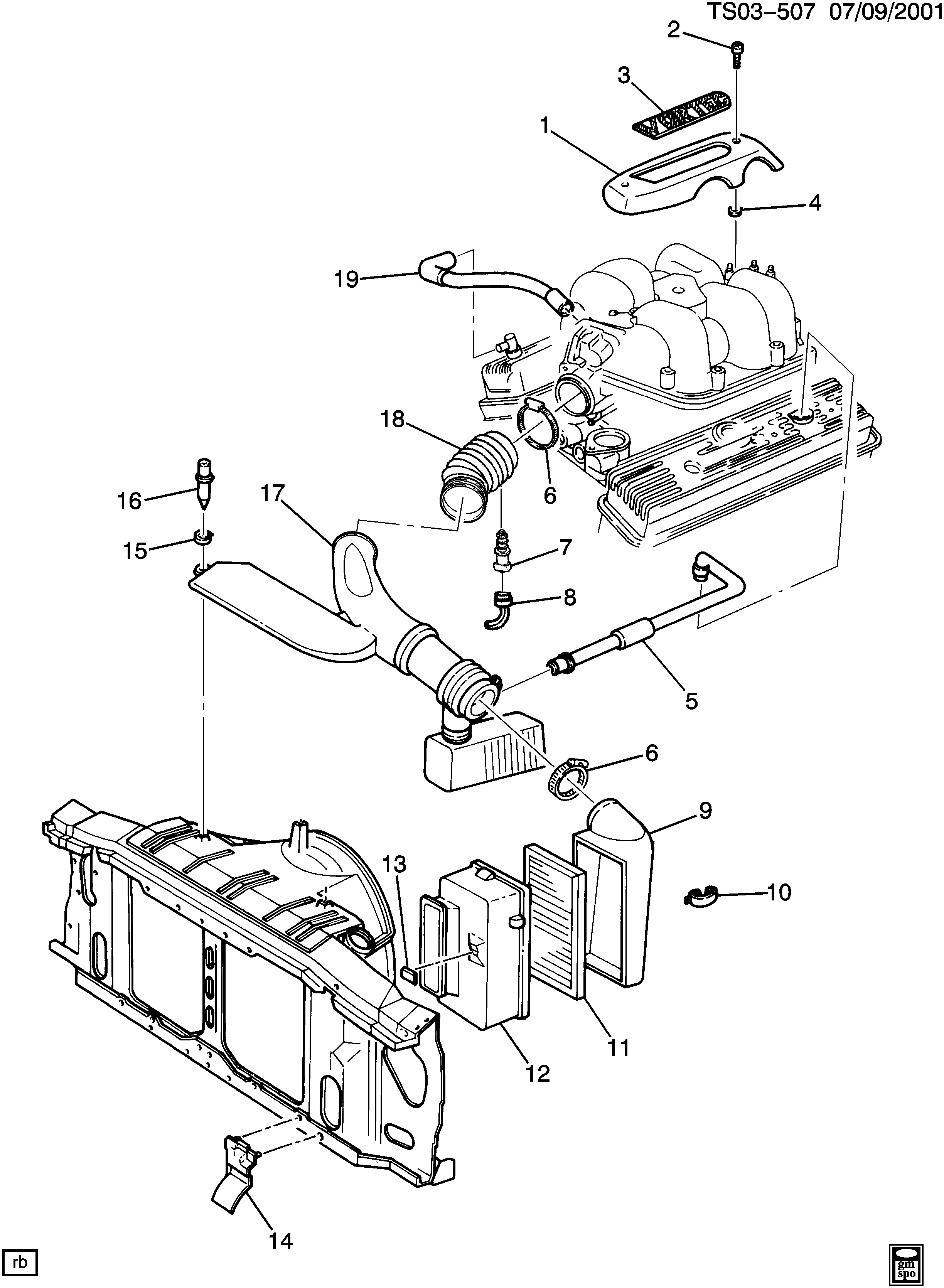 Chevrolet 25098788 - Воздушный фильтр, двигатель unicars.by