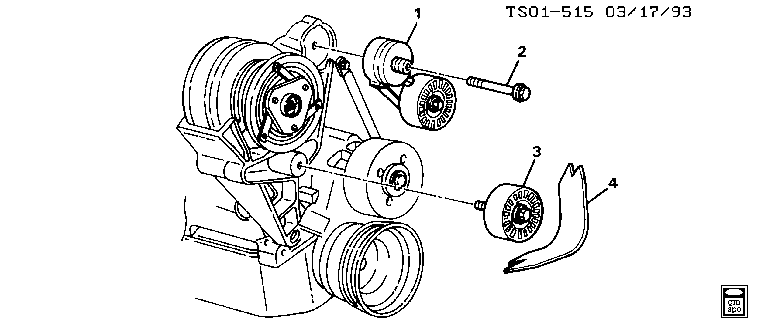 Chevrolet 10129560 - Ролик, поликлиновый ремень unicars.by