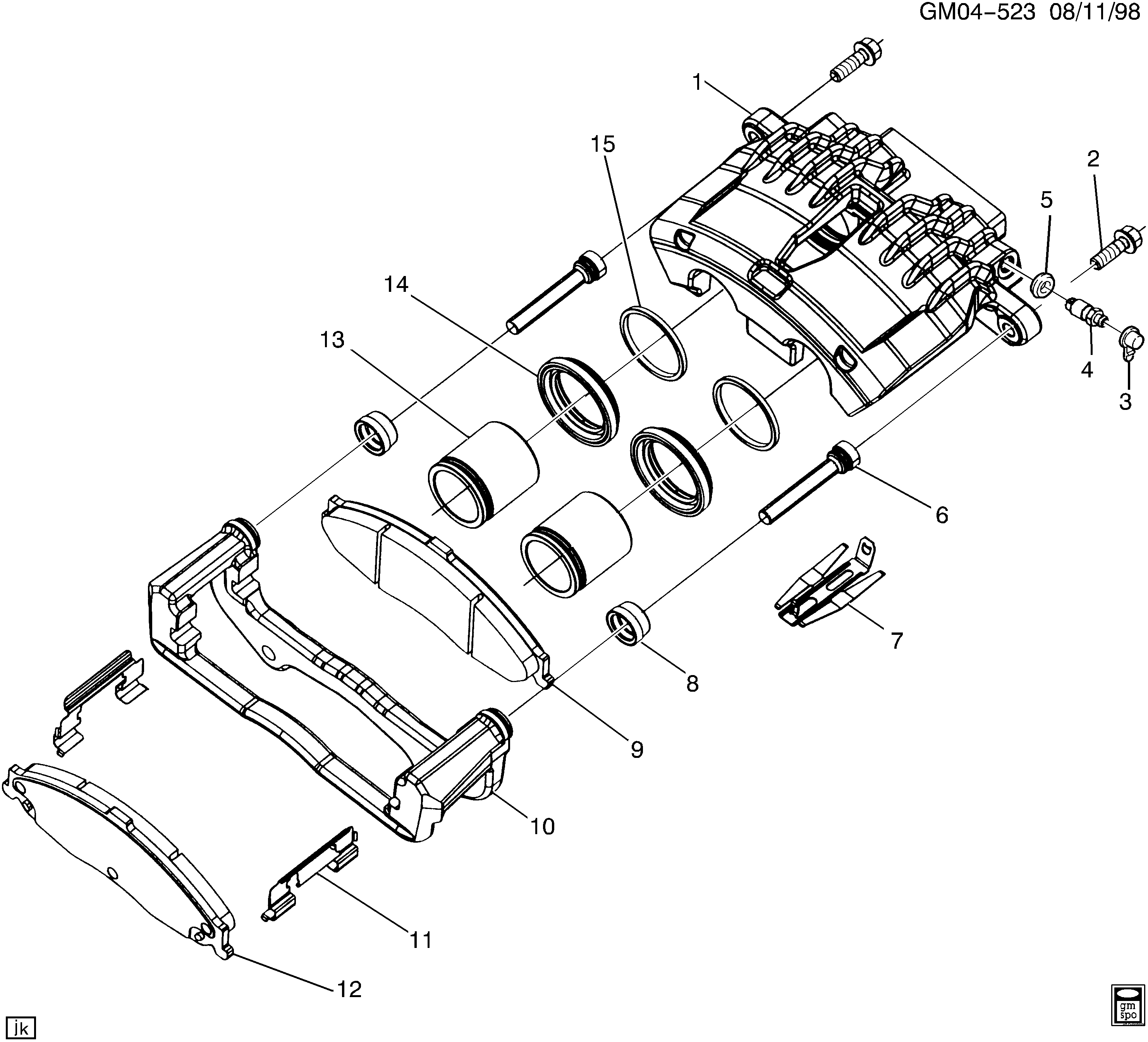 Chevrolet 888 924 64 - Тормозные колодки, дисковые, комплект unicars.by