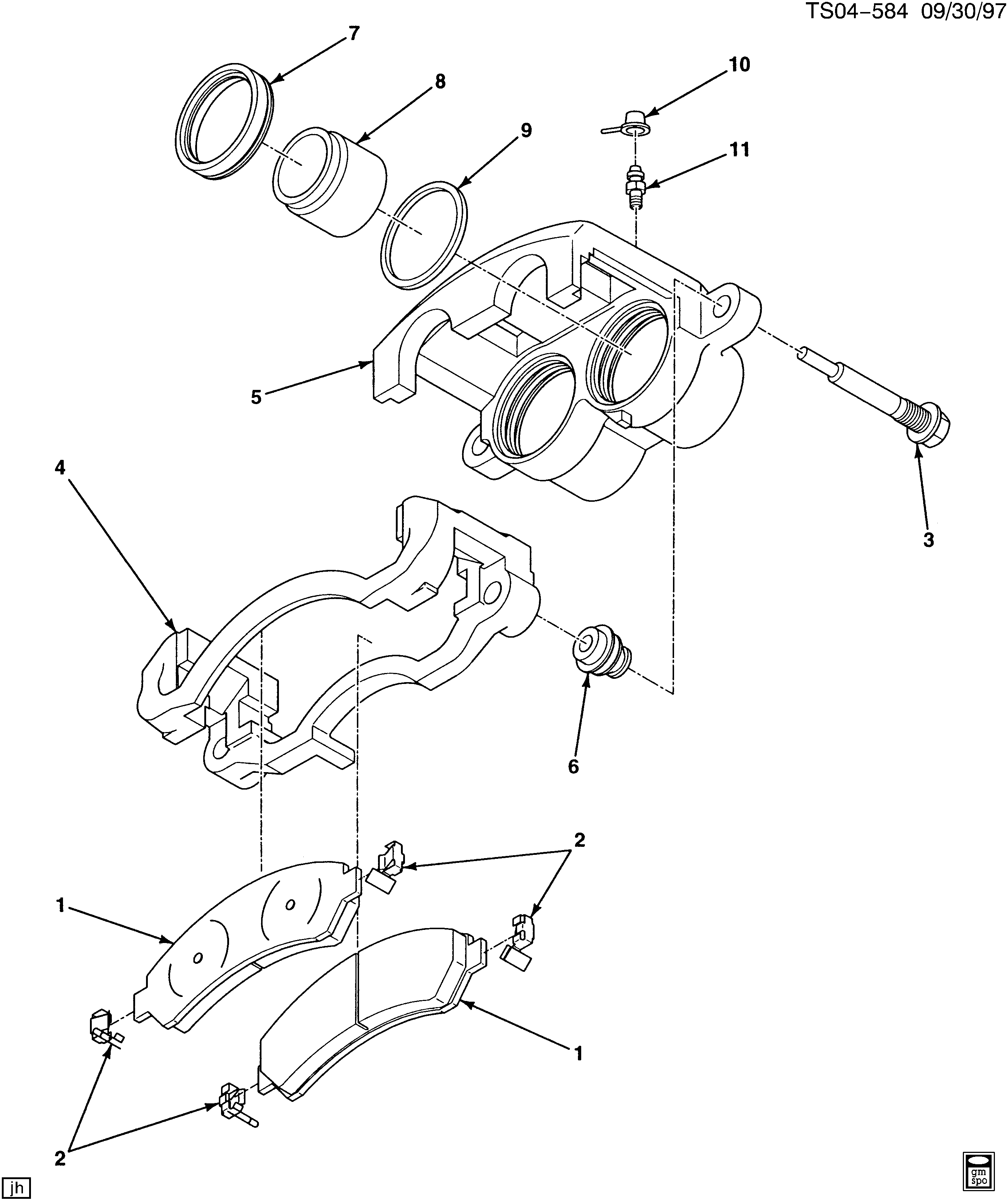 Chevrolet 18029863 - Тормозные колодки, дисковые, комплект unicars.by