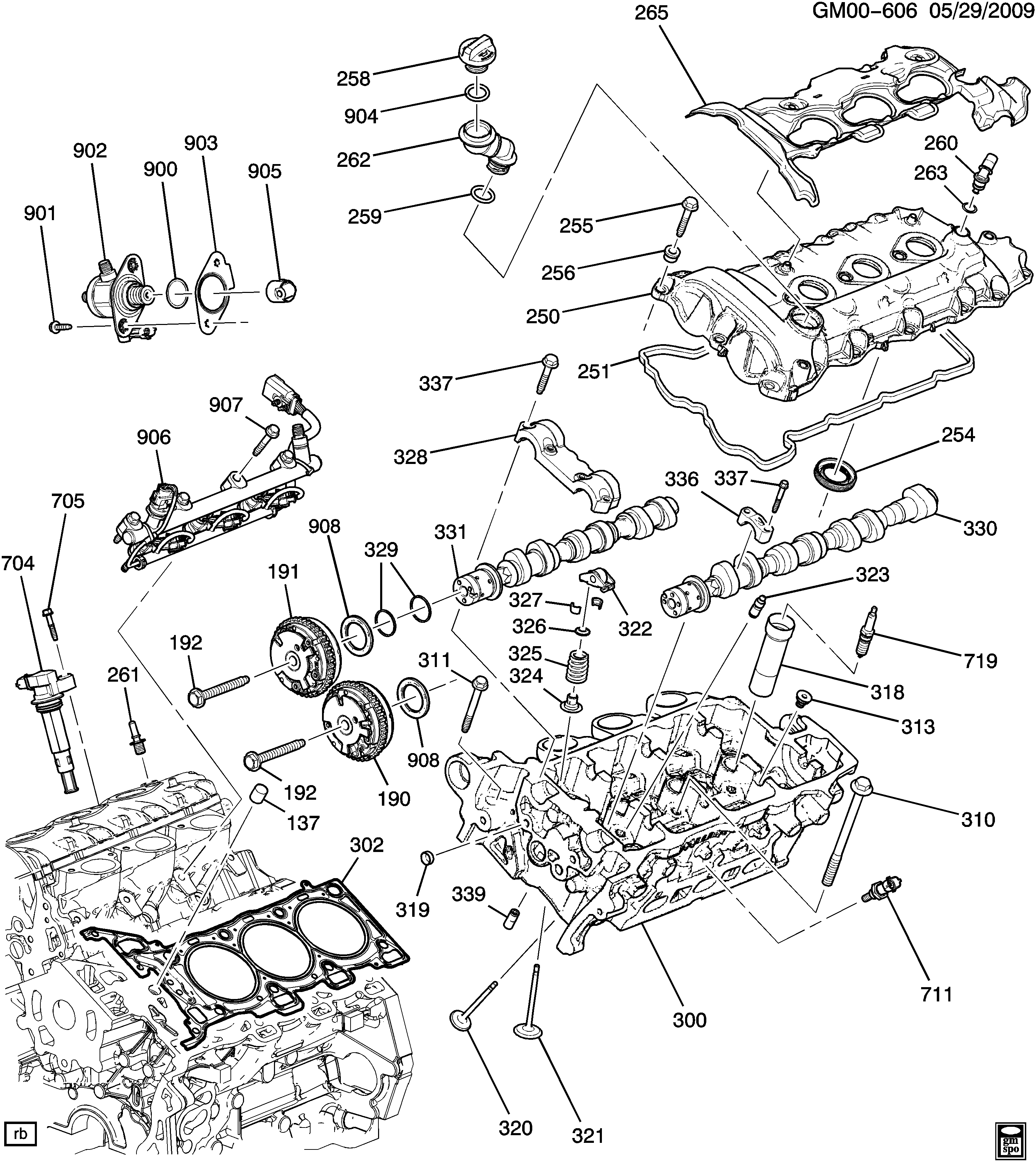 Chevrolet 12634481 - Прокладка, головка цилиндра unicars.by