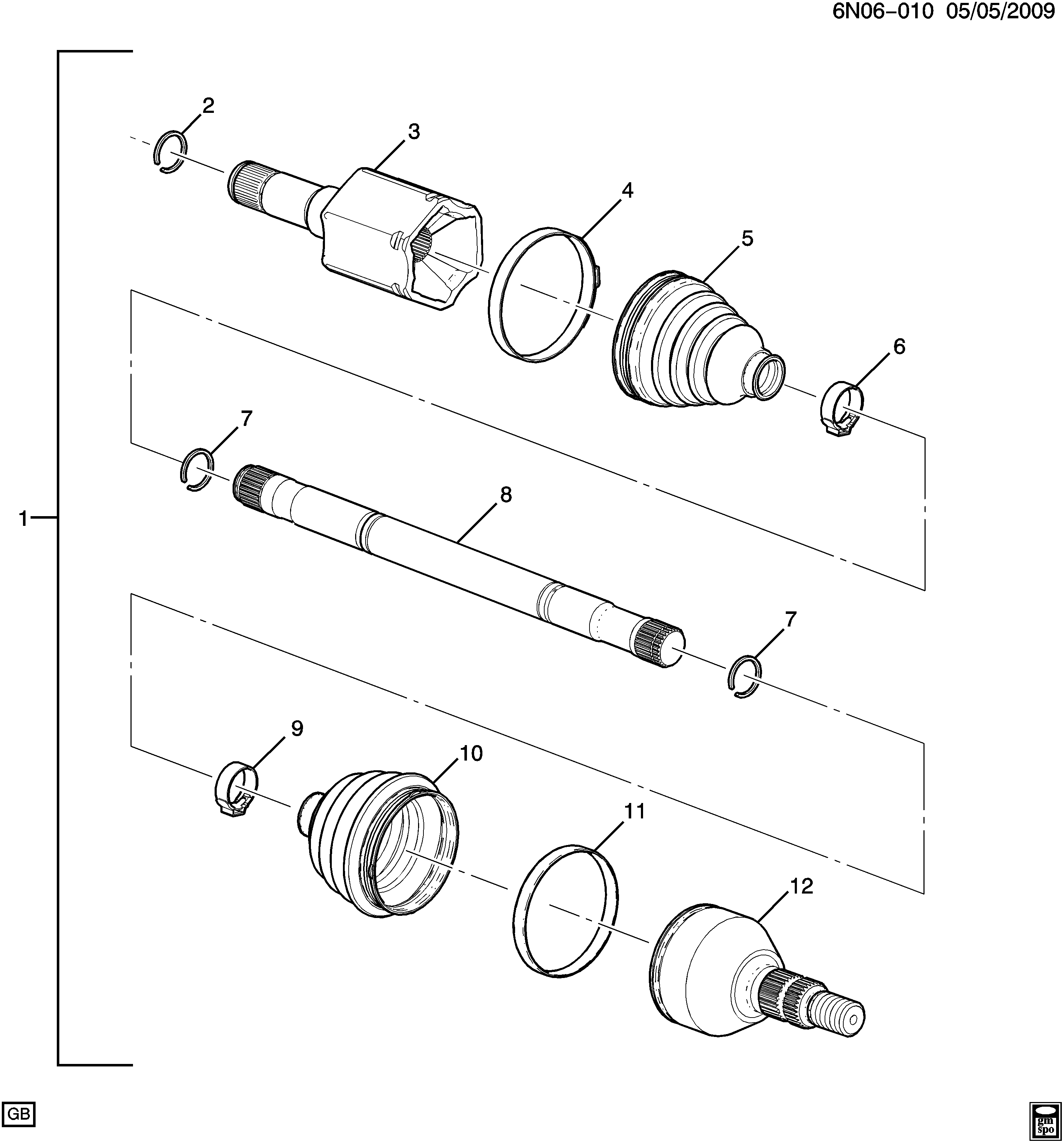 General Motors 22743793 - Пыльник, приводной вал unicars.by