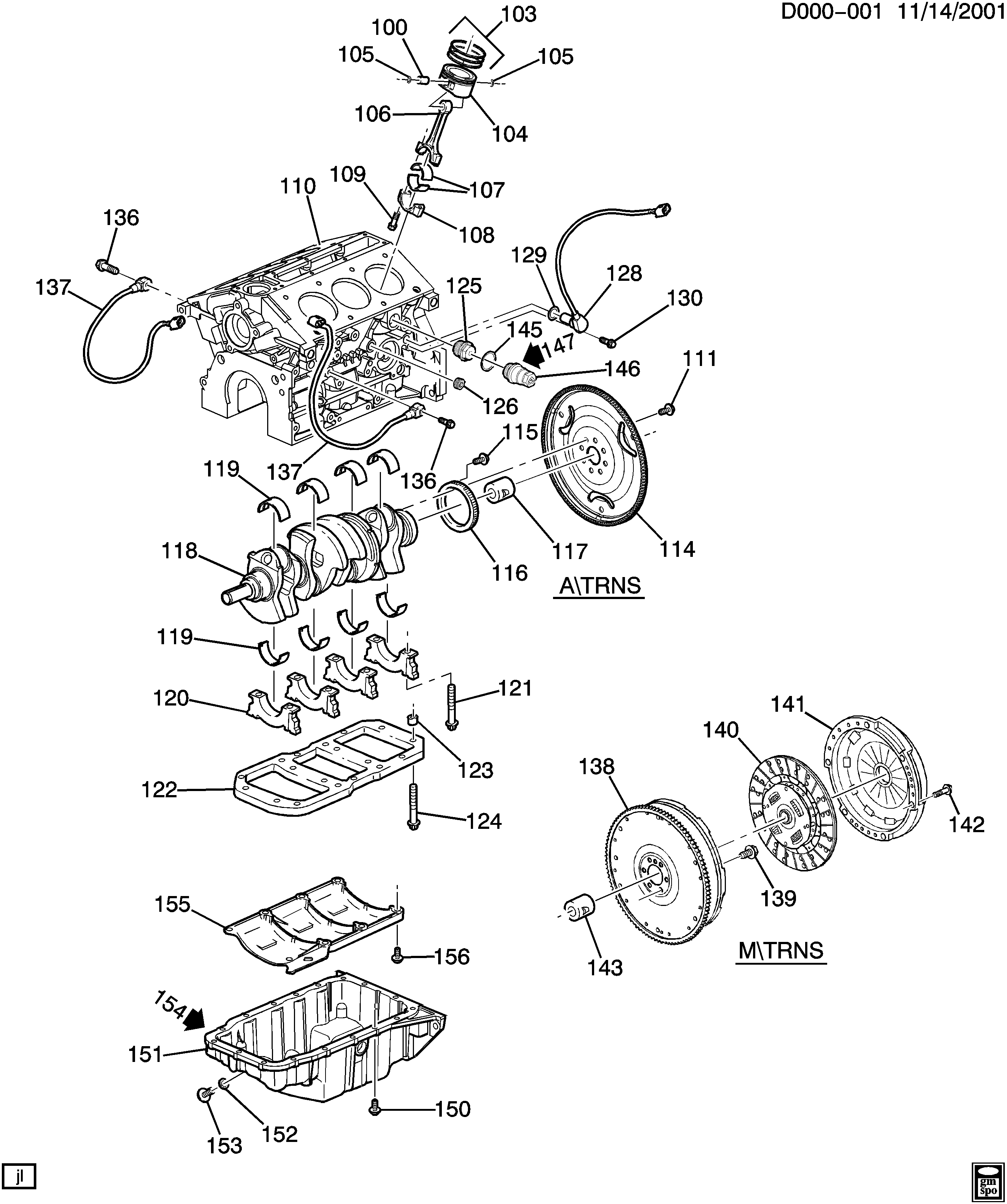 Chevrolet 12 591 866 - Уплотняющее кольцо, коленчатый вал unicars.by