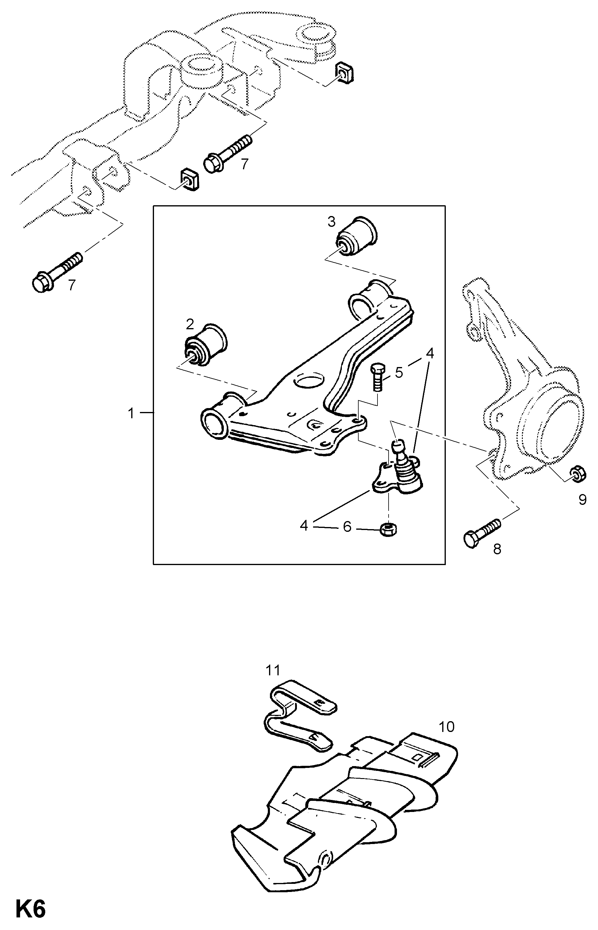 SAAB 352357 - Сайлентблок, рычаг подвески колеса unicars.by