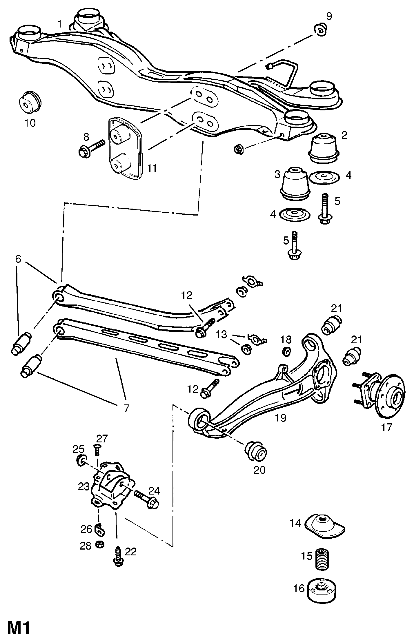 Opel 4 23 121 - Сайлентблок, рычаг подвески колеса unicars.by