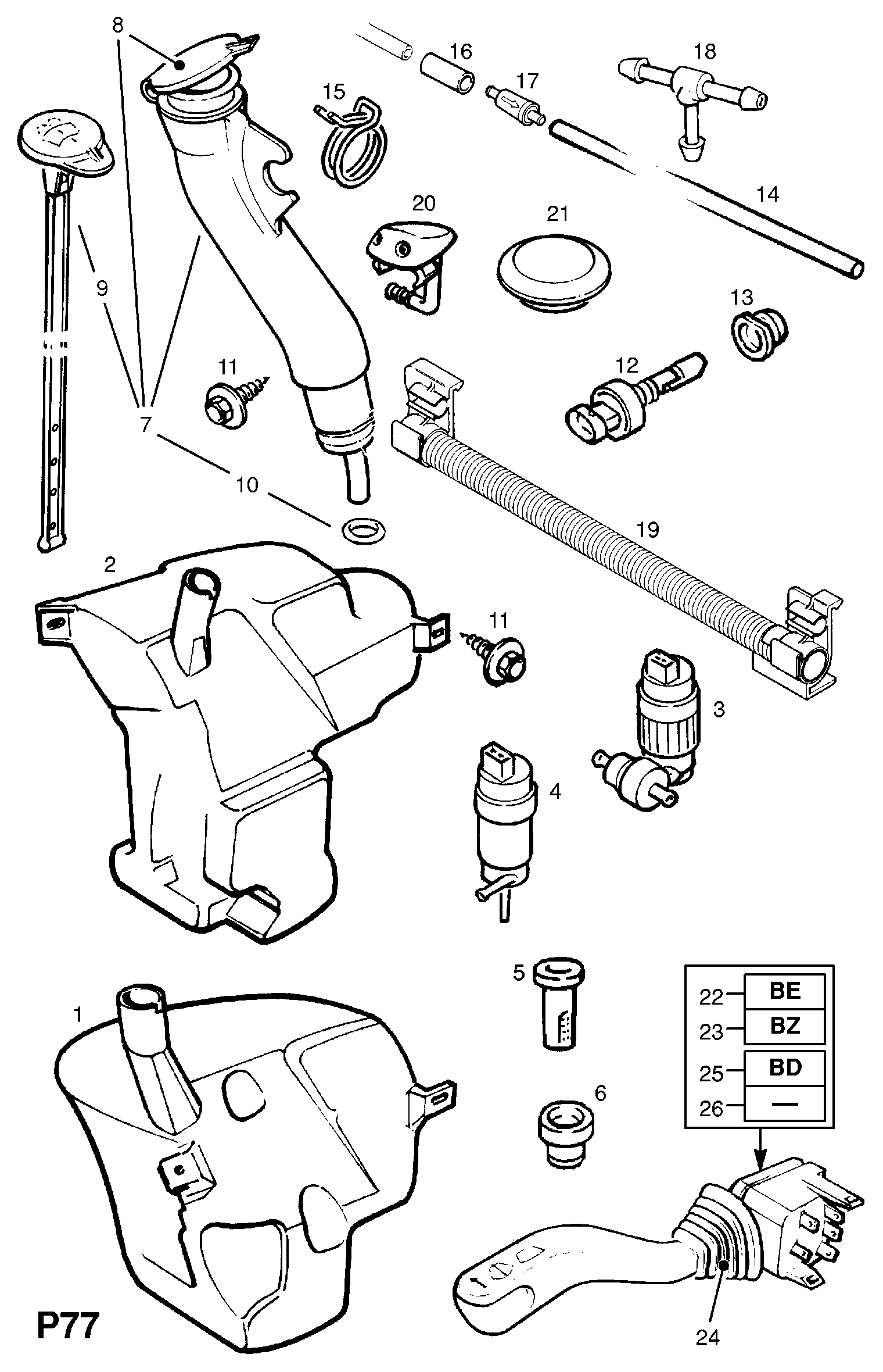 General Motors 14 50 173 - Водяной насос, система очистки окон unicars.by