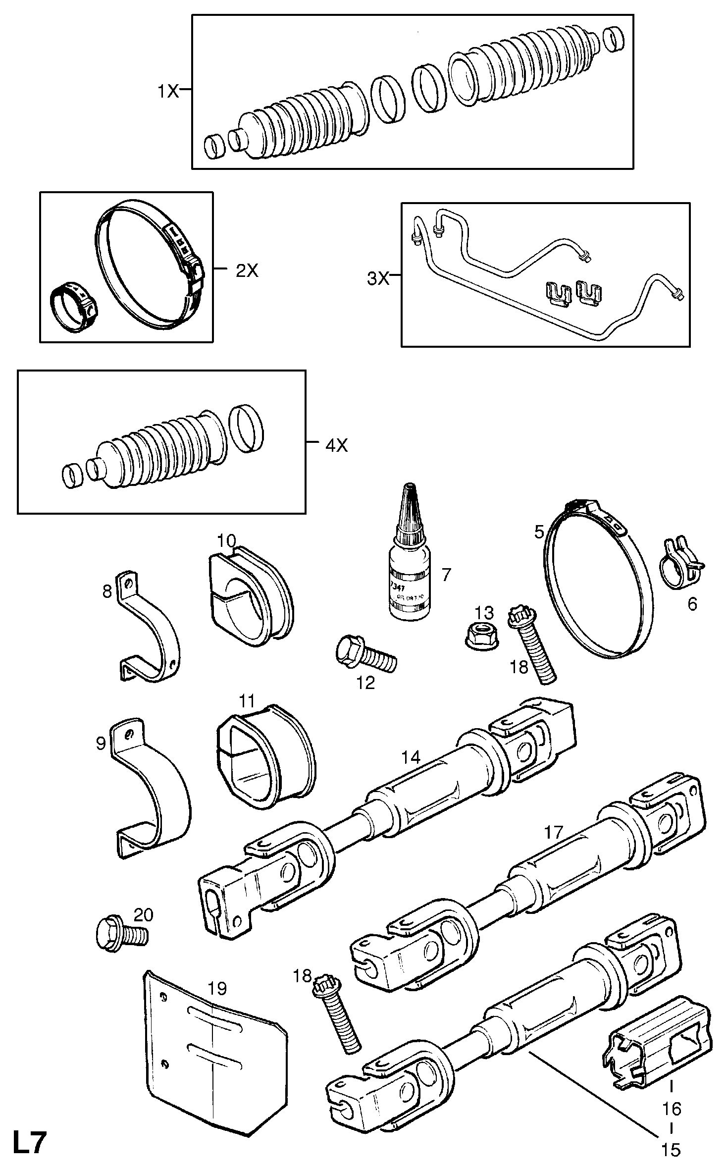 DAEWOO 1609096 - Комплект пыльника, рулевое управление unicars.by