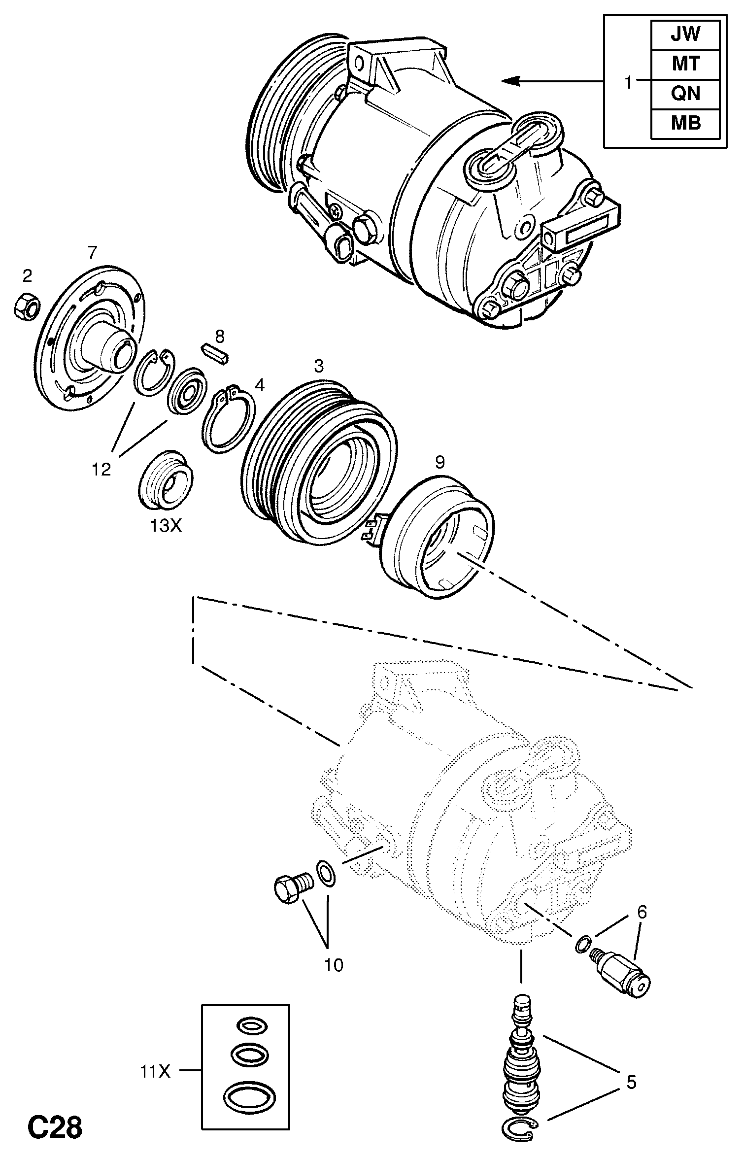 Cadillac 1854 067 - Компрессор кондиционера unicars.by