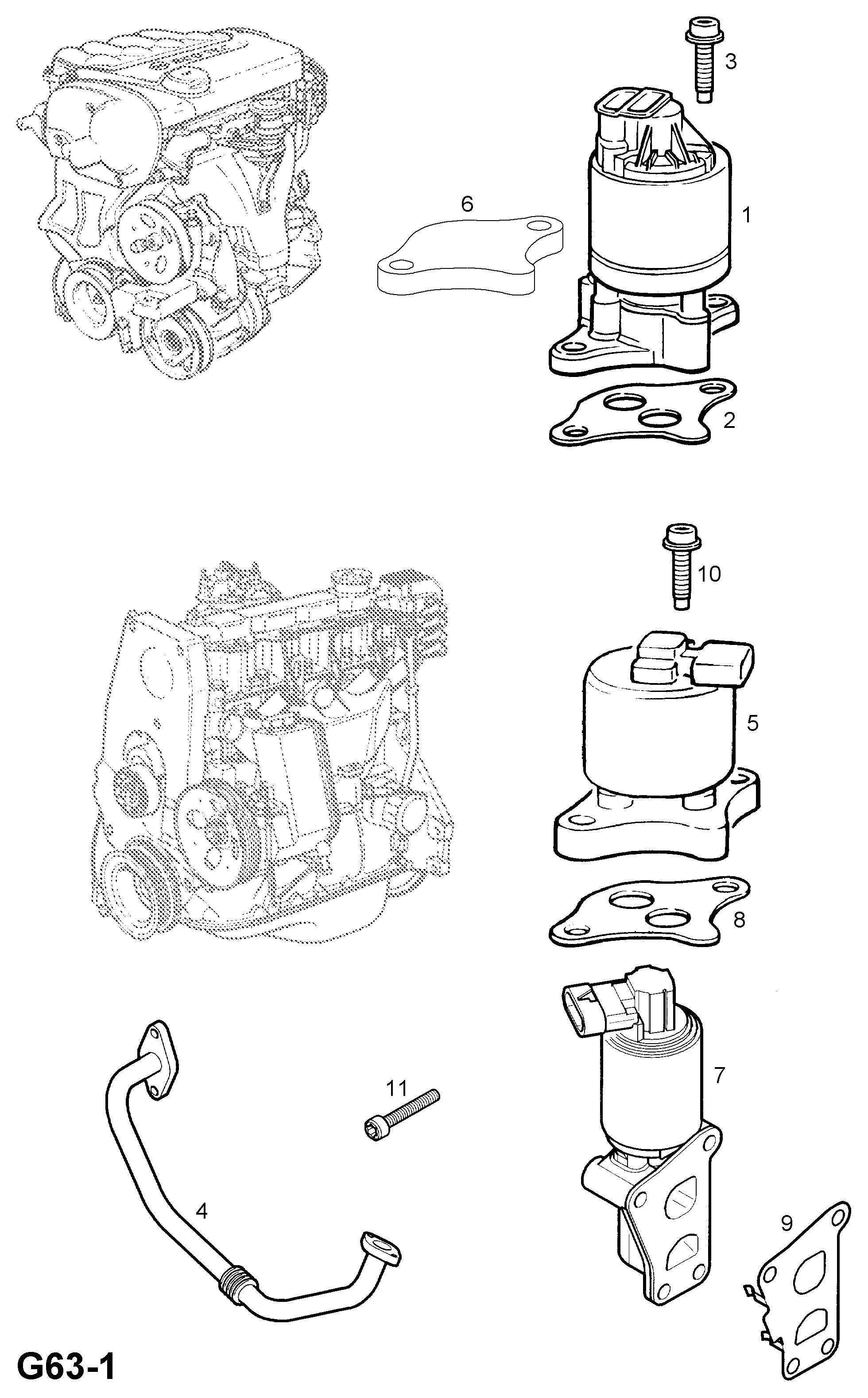 Opel 58 51 025 - Клапан возврата ОГ unicars.by