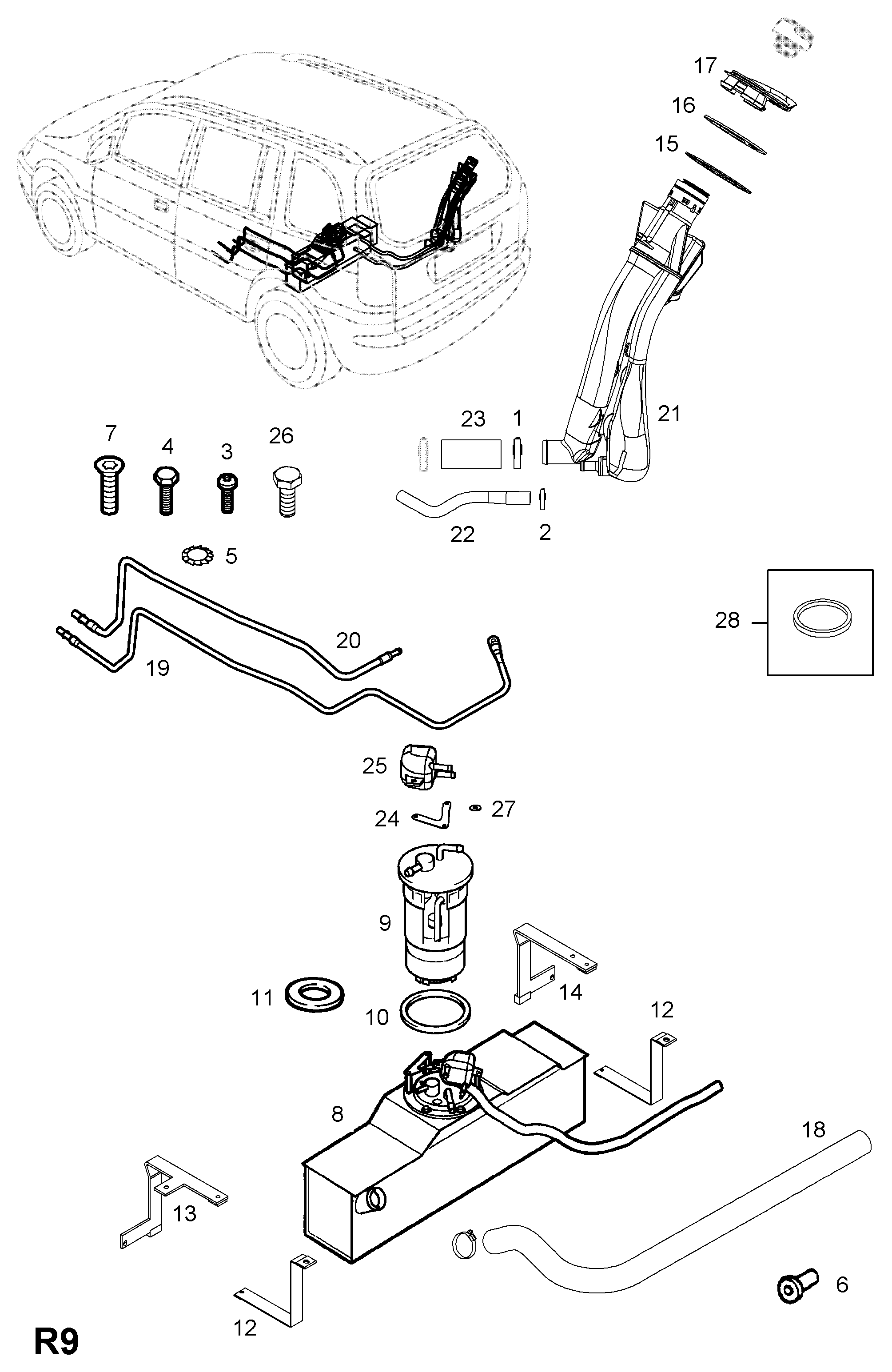 Opel 4700684 - Топливный насос unicars.by