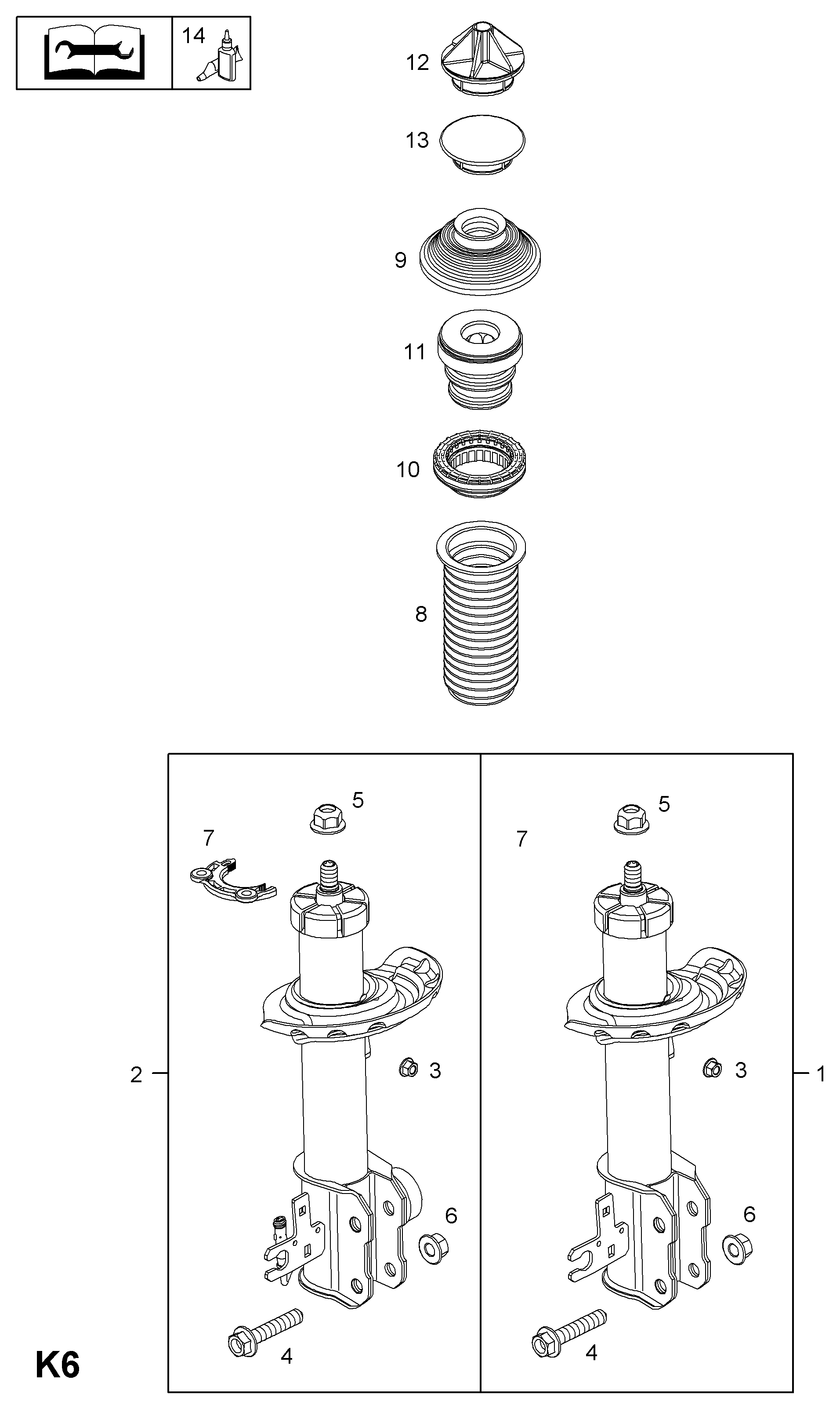 General Motors 3 44 543 - Опора стойки амортизатора, подушка unicars.by