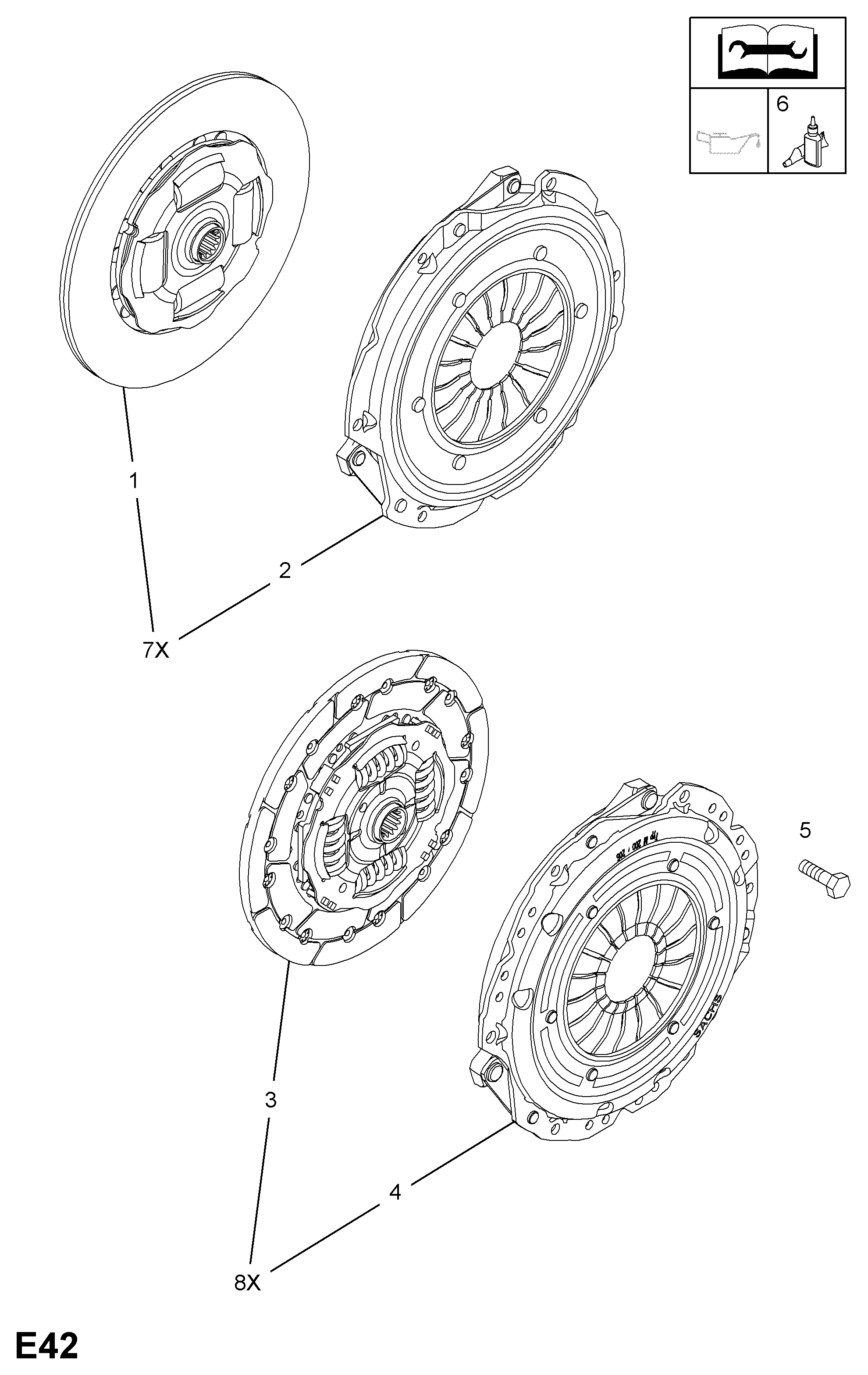 Opel 56 66 017 - Нажимной диск сцепления unicars.by