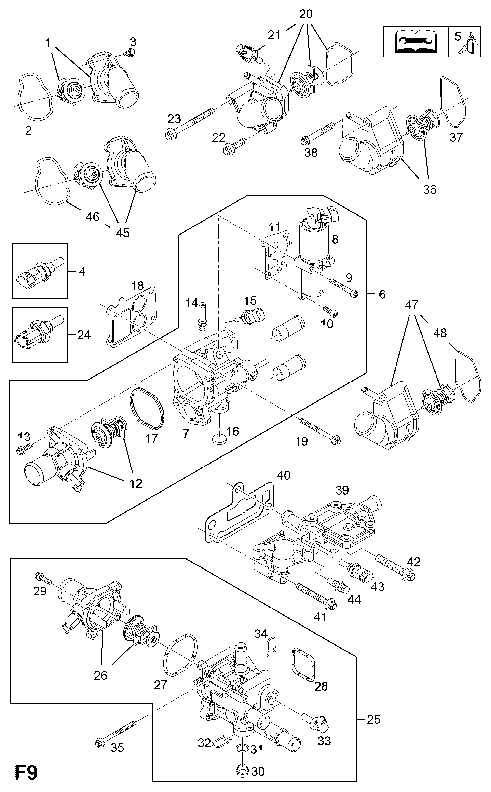 Opel 13 42 567 - Датчик, температура охлаждающей жидкости unicars.by